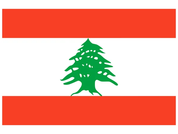 黎巴嫩的旗子矢量插画 — 图库矢量图片