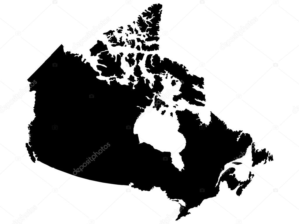 Vector illustration of maps of Canada
