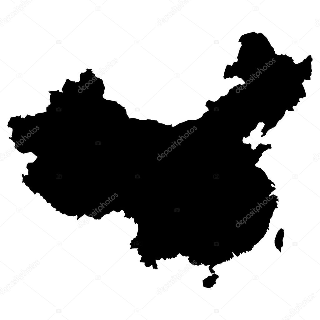 Vector illustration of maps of China