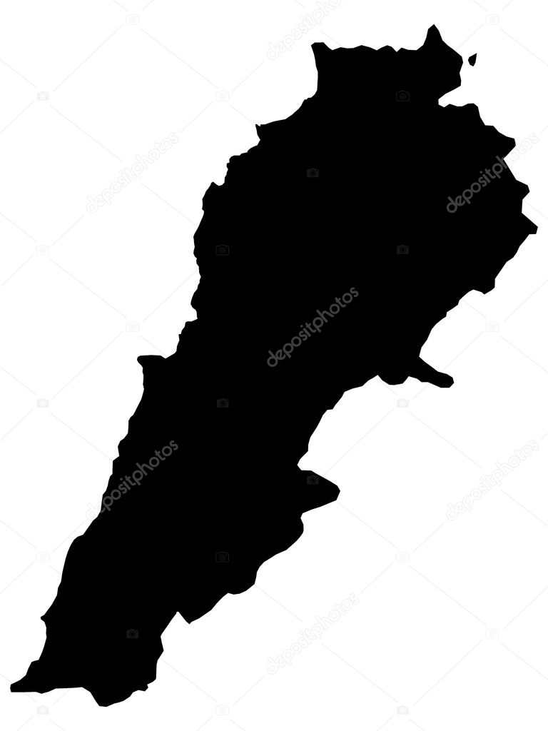 Vector illustration of maps of Lebanon