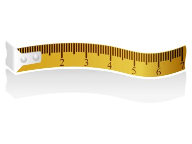 Vector illustration of a measuring tape clipart