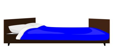 Vector illustration of the bed clipart