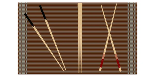 Conjunto de palillos para sushi. EPS10 — Vector de stock
