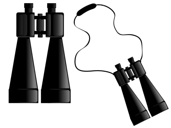 Vektorbild eines Fernglases mit Gurt — Stockvektor