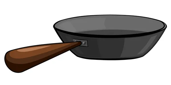 Cast-iron frying pan — Stock Vector