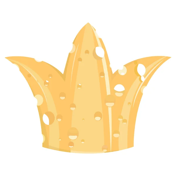 Ilustración de la corona de queso — Vector de stock