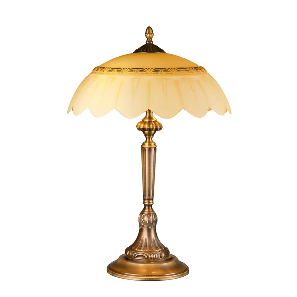 Vintage bordslampa isolerad på vit — Stockfoto
