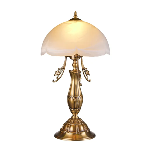 Vintage table lamp isolated on white — Stok fotoğraf