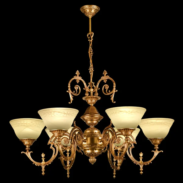 Vintage chandelier isolated on black — Stock Photo, Image