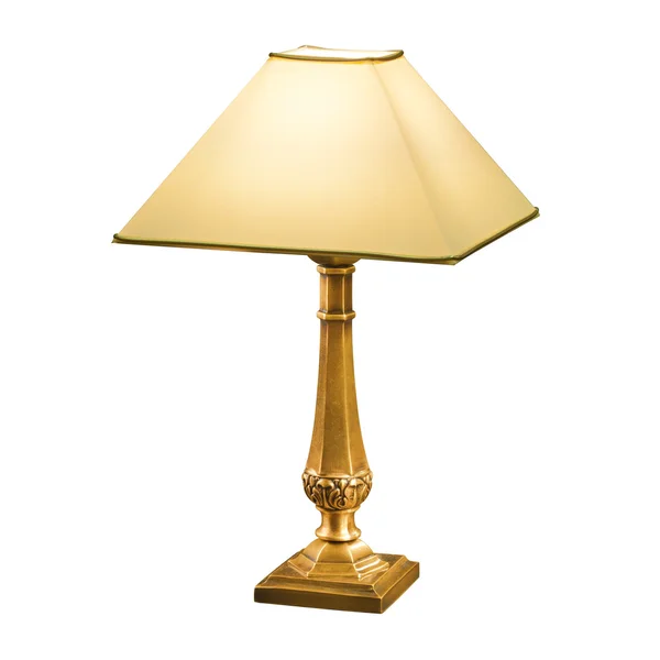 Vintage lampada da tavolo isolata su bianco — Foto Stock