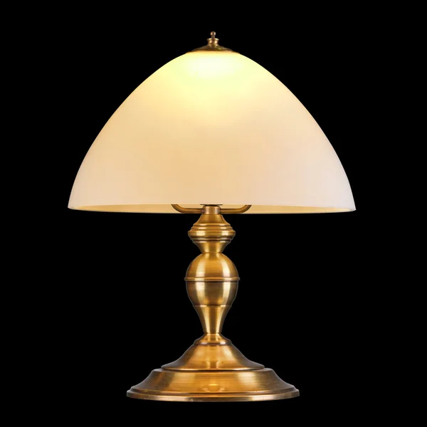 Vintage bordslampa isolerad på svart — Stockfoto