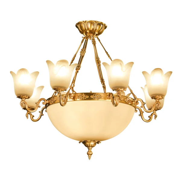 Vintage chandelier isolated on white — Stockfoto