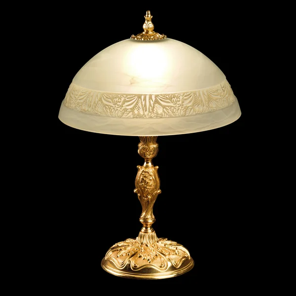 Vintage table lamp isolated on black Stock Image