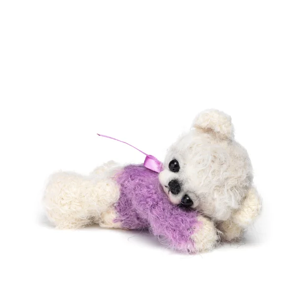 Ведмедик Тедді в класичному вінтажному стилі ізольований на білому тлі — стокове фото