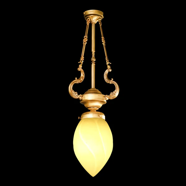 Vintage chandelier isolated on black — Stock Photo, Image