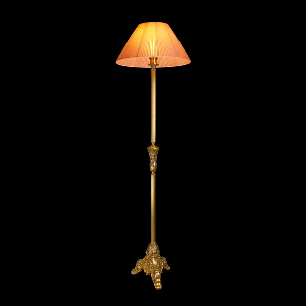Lampe vintage isolée sur noir — Photo