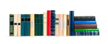 Vintage books in a row clipart