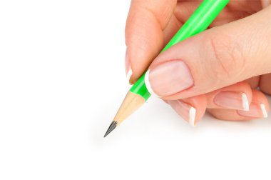 Pencil in hand clipart