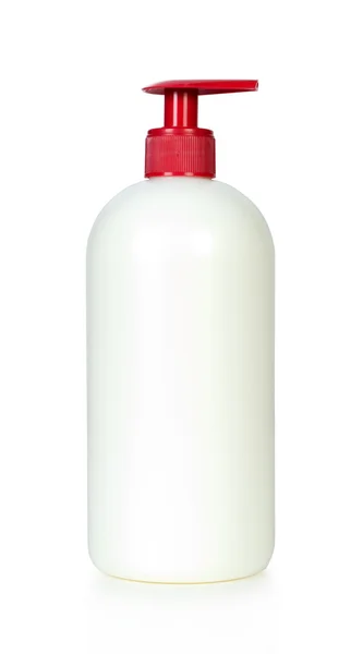 Beyaz şampuan şişesi — Stok fotoğraf