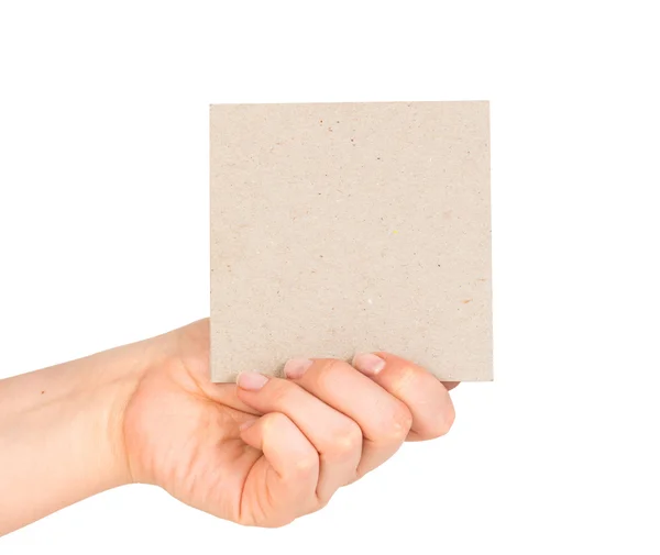 Hand holding blank business card — Stock Photo, Image
