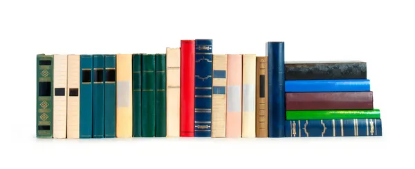 Vintage books in a row — Zdjęcie stockowe