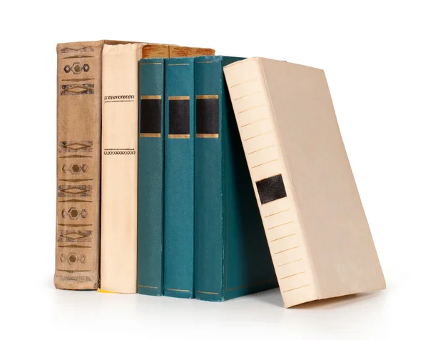 Vintage boeken in een rij — Stockfoto