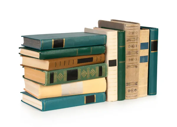 stock image Vintage books in a row