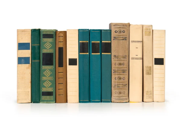 Vintage books in a row — Stock Photo, Image