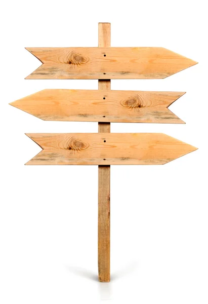 Letrero de flecha hecho de madera —  Fotos de Stock