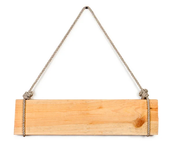 ロープの木製看板 — ストック写真