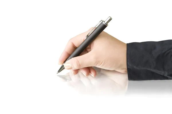 Hand med penna skriva Stockfoto