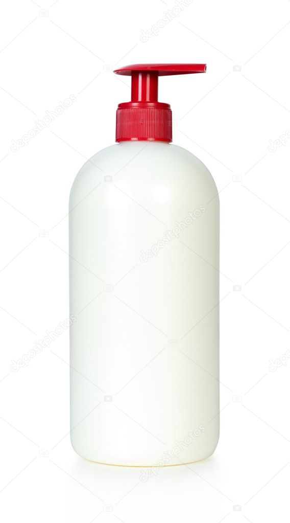 White shampoo bottle