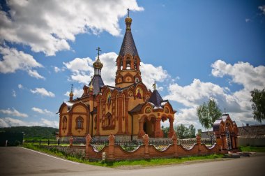 Sacred Ekaterina's very beautiful orthodox temple in Russia clipart
