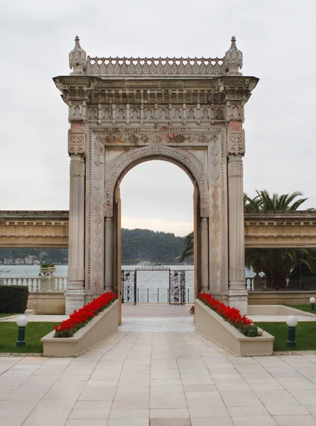 Gate of Ciragan palace hotel Bosphorus Istanbul Turkey — Stock Photo, Image