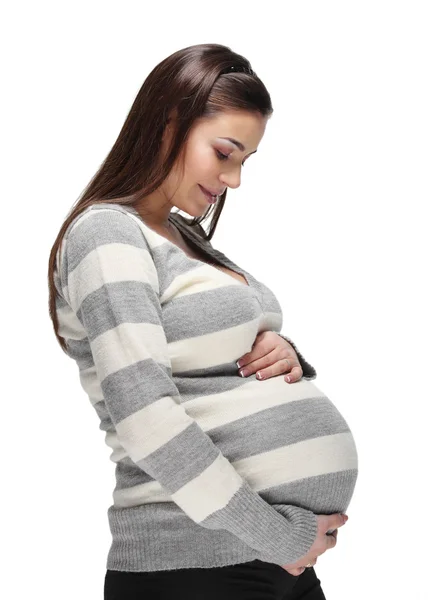 Felice donna incinta — Foto Stock