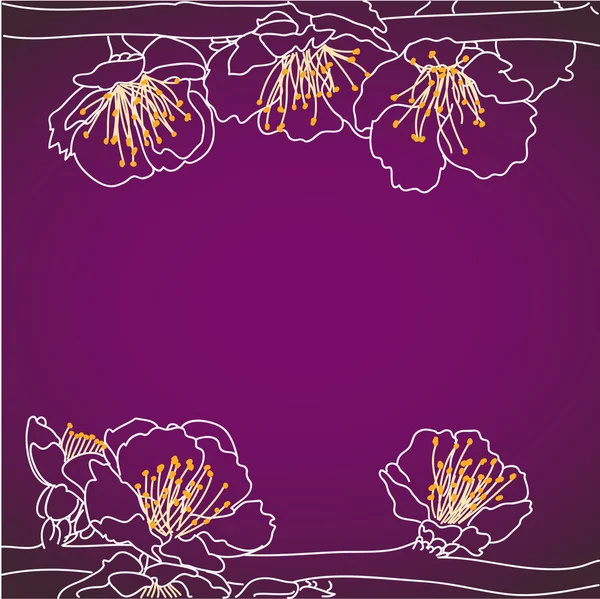 Tło z sakura kwiaty — Wektor stockowy