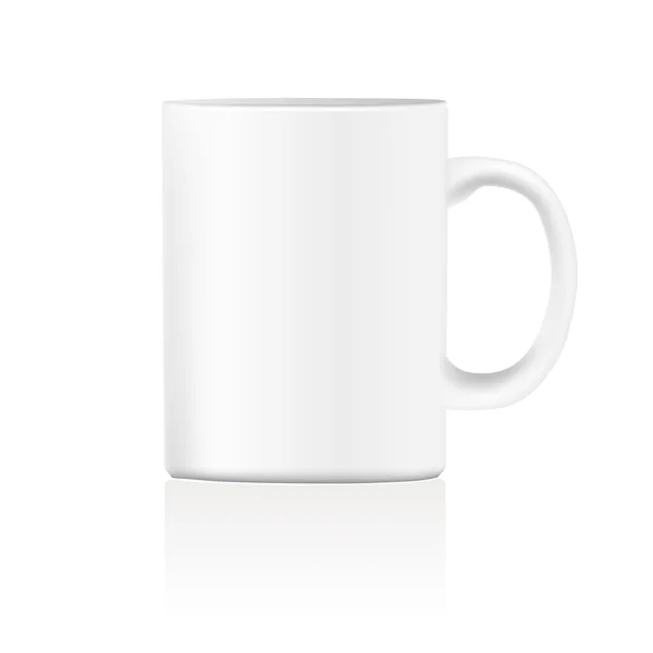 Weiße Kaffeetasse — Stockvektor