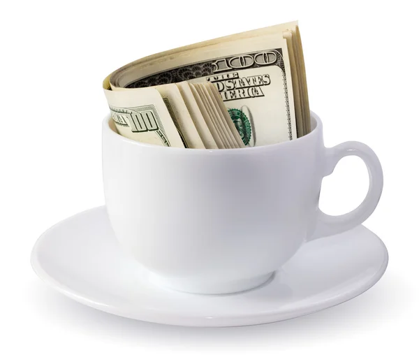 Dollars in a cup — Stock Photo, Image