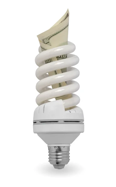 Lámpara con dólares — Foto de Stock