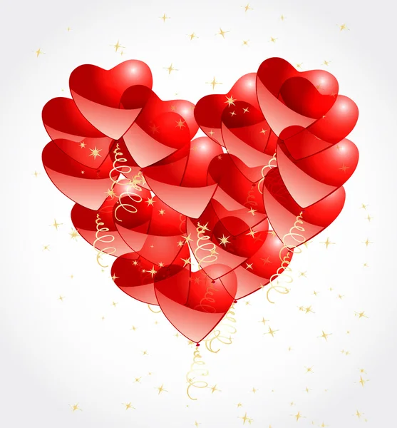 Romantischer Hintergrund mit Herzen — Stockvektor
