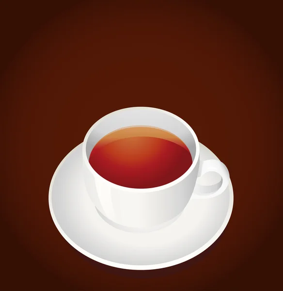 Bir fincan çay. — Stok Vektör