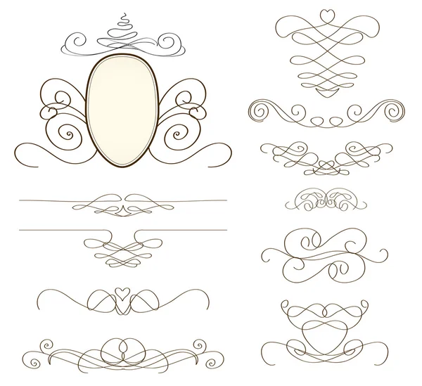 Swirls and frames — Stock Vector