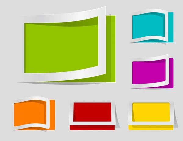 Ensemble d'étiquettes couleur — Image vectorielle