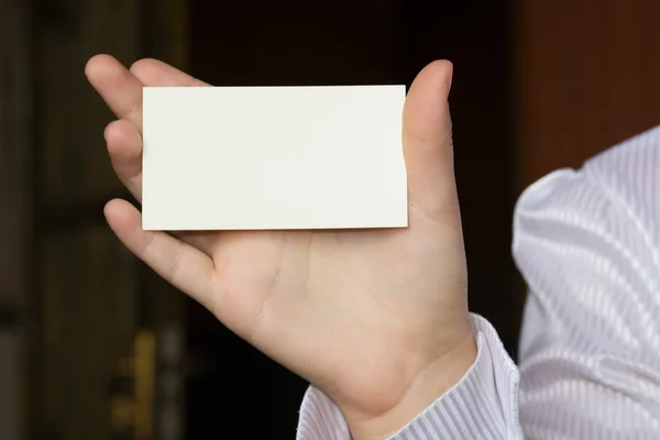 Hand with card — Stock Photo, Image
