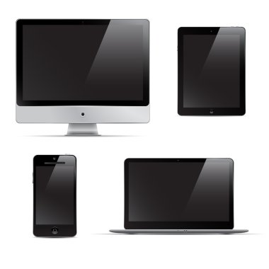 Set of digital devices.