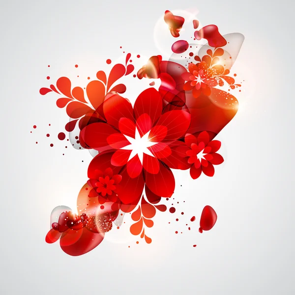 Floral rouge . — Image vectorielle