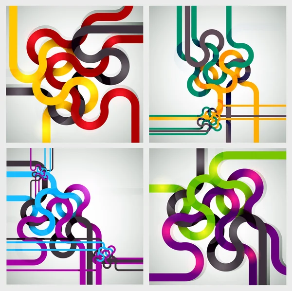 Tangled lines — Stock Vector