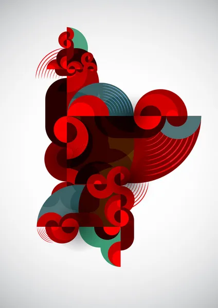 Червоний абстрактні композиції . — стоковий вектор