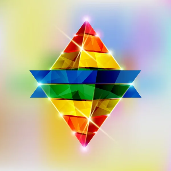 Färgglada vector pyramid. — Stock vektor