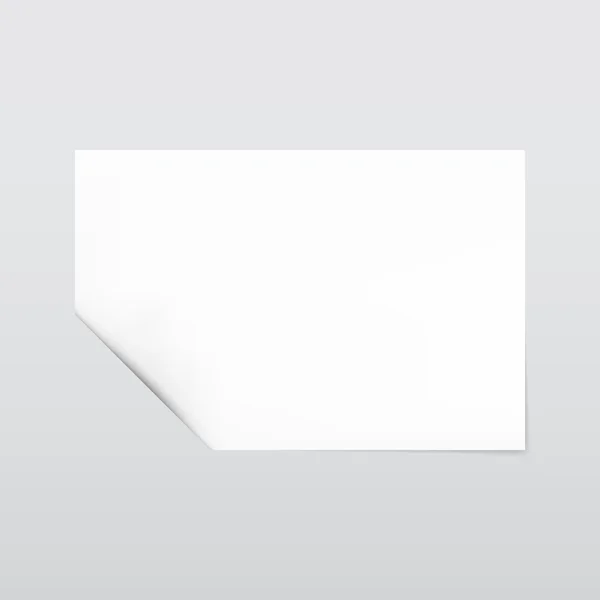 Blanco papel en blanco — Vector de stock
